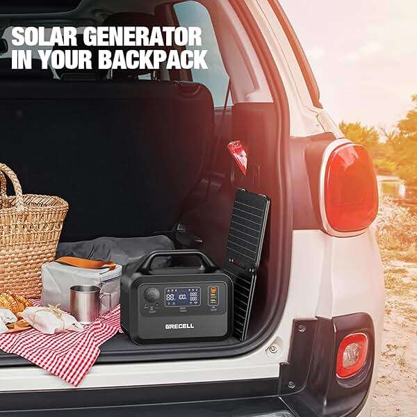 GRECELL 330W Portable Power Station with 100W Solar Panel, 288.6Wh Portable Power Station 330W Solar Generator AC Outlets, Backup for Outdoor Camping, Trip, Power Outage - Image 8