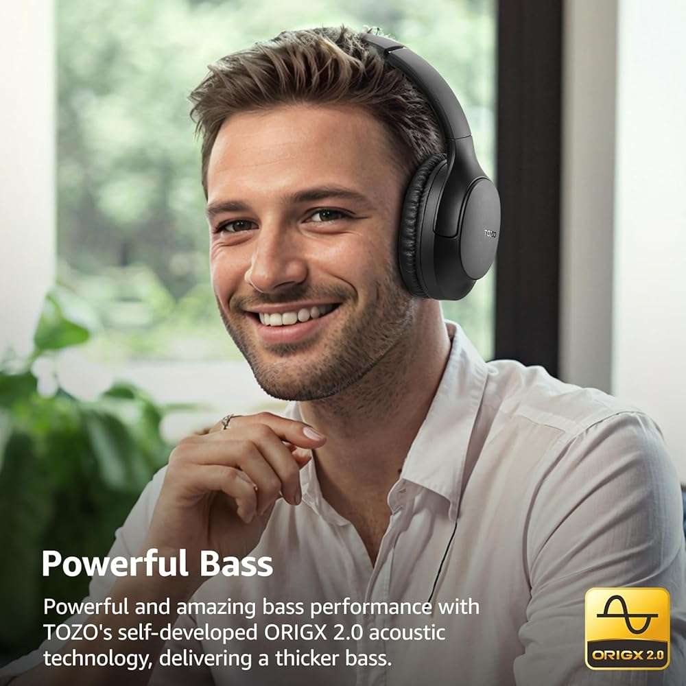 TOZO Bluetooth 5.4 Over Ear Headphones, Headphone Case Cover HT2 HA1 HT1 Wireless Headphones, - Image 2