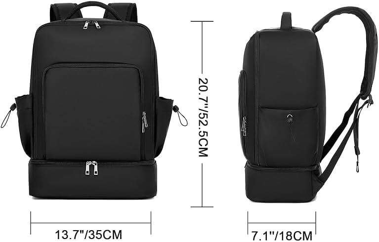 seyfocnia Gym Backpack for Men, Lightweight Sports Back pack With Shoe Compartment, Waterproof Gym Bag Workout Trainning Rucksack Casual Travel Daypack-Black - Image 5
