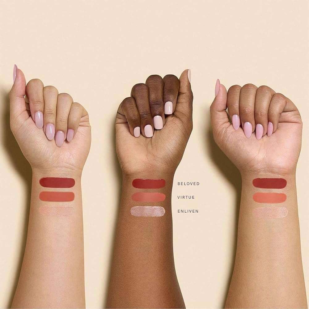 Rare Beauty Limited Edition Mini Blush & Luminize Trio - Beloved - Virtue - Enliven - New In Box - Image 6