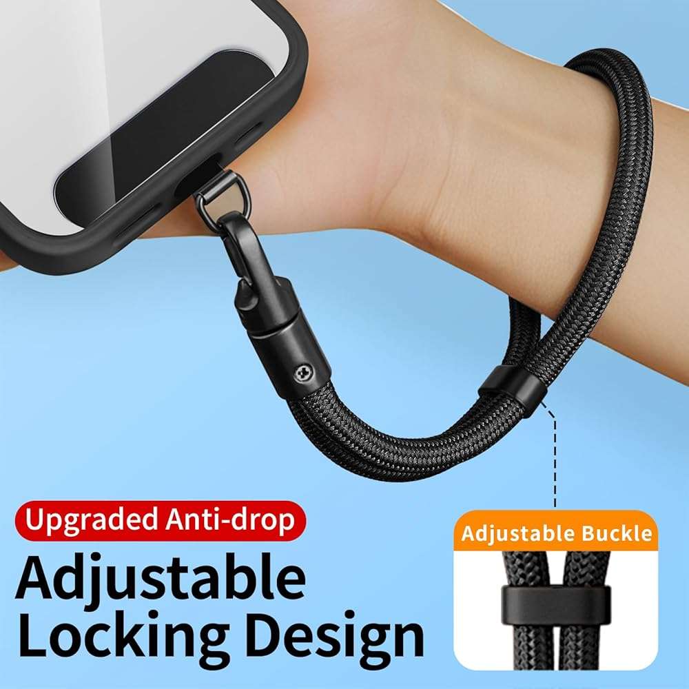 saxsion Lanyard for Phone, Self-Locking Phone Wrist Strap with 0.4mm Ultra-Thin Clip & 360° Hook, Anti-Drop Strap (Purple) - Image 3