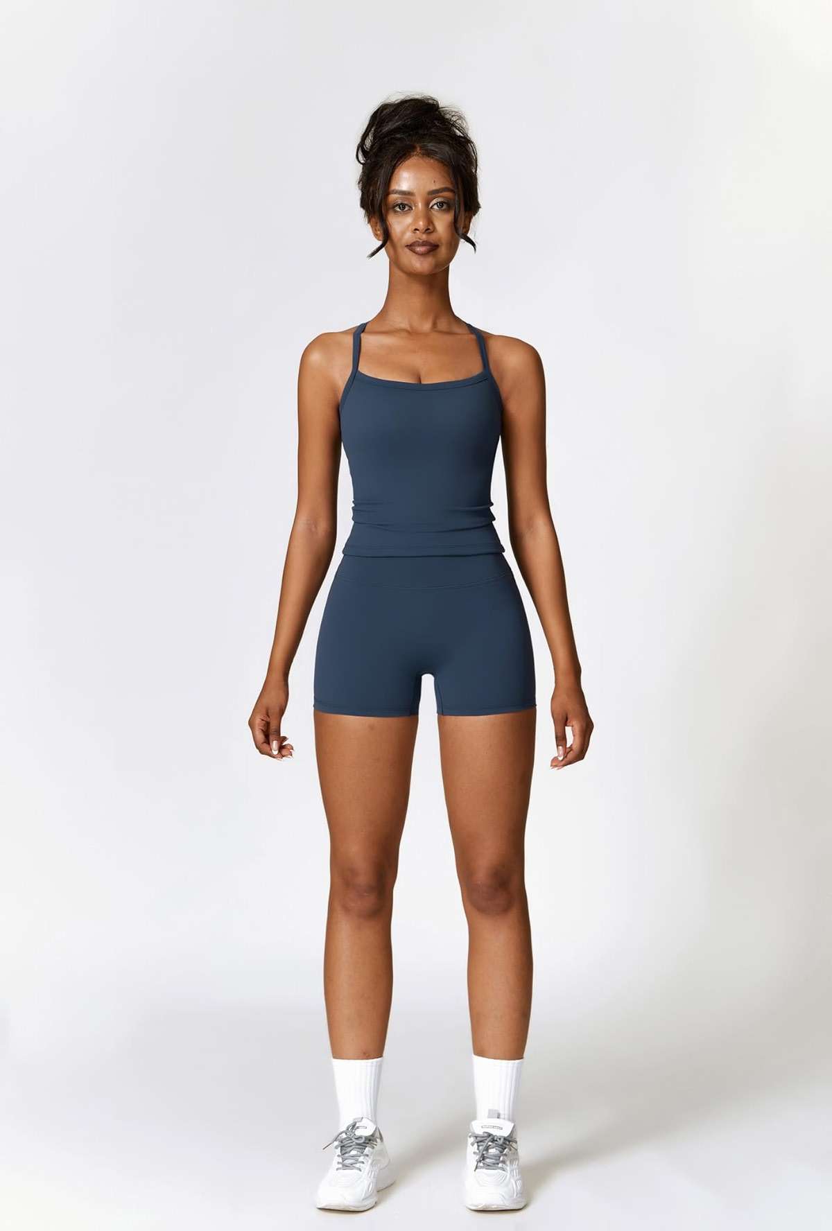 QBGJTD Two Piece Workout Sets For Women Tank Top Matching High Waist Booty Lifting Shorts Gym Yoga Active Wear Outfits - Image 7