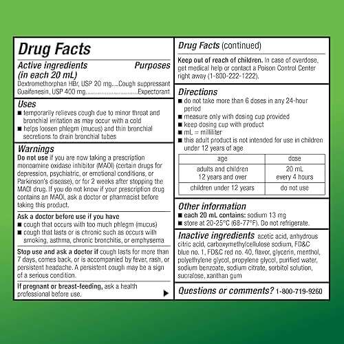 Amazon Basic Care Tussin DM MAX, Maximum Strength Cough and Chest Congestion Medicine, Non-Drowsy, Alcohol Free, Expectorant, Raspberry Menthol Flavor, 8 fl oz (Pack of 2) - Image 4