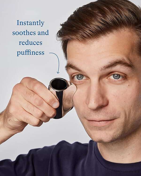 Harry's Cooling Eye Kit for Men - Gua Sha Depuffing Facial Massage Tool and Cooling Eye Stick - Image 7