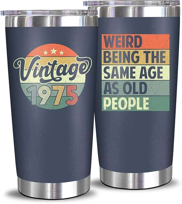 NewEleven 50th Birthday Gifts For Men Women - 50th Birthday Decorations For Him Her - Present For Men Women Turning 50 Year Old Gifts For Mom, Dad, Wife, Husband - 20 Oz Tumbler - Image 1
