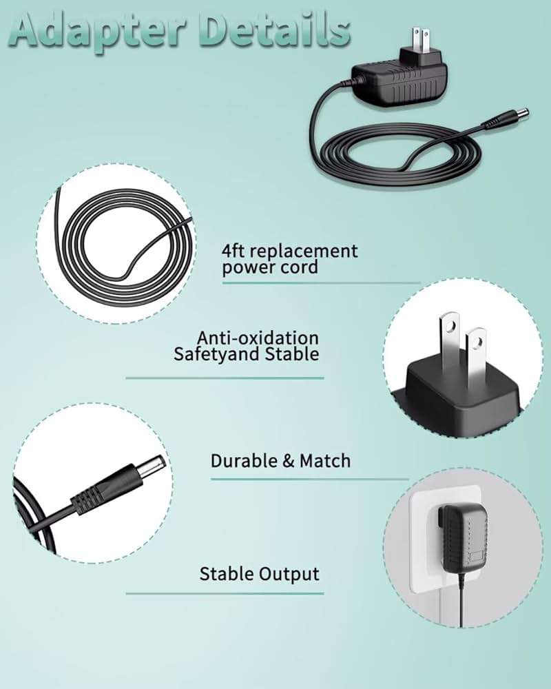 RXQMXG 18V Charger Compatible with Hypervolt 2/2 Pro/Go/Go 2 Power Cord Compatible with Hyperice 2/2 Pro Massage Gun Compatible with Vyper 3/2/Go Replacement AC Adapter Power Supply Cord - Image 4