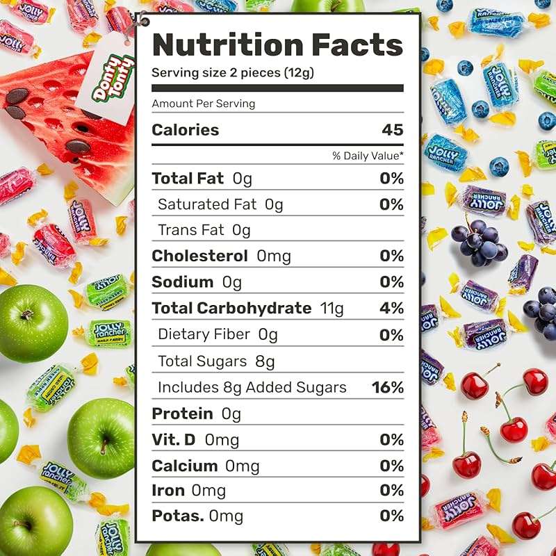 Jolly Ranchers Hard Candy ASSORTED 5 lb – Bulk Bag, 5 Original Flavors (Watermelon, Blue Raspberry, Cherry, Green Apple, Grape) - Image 2