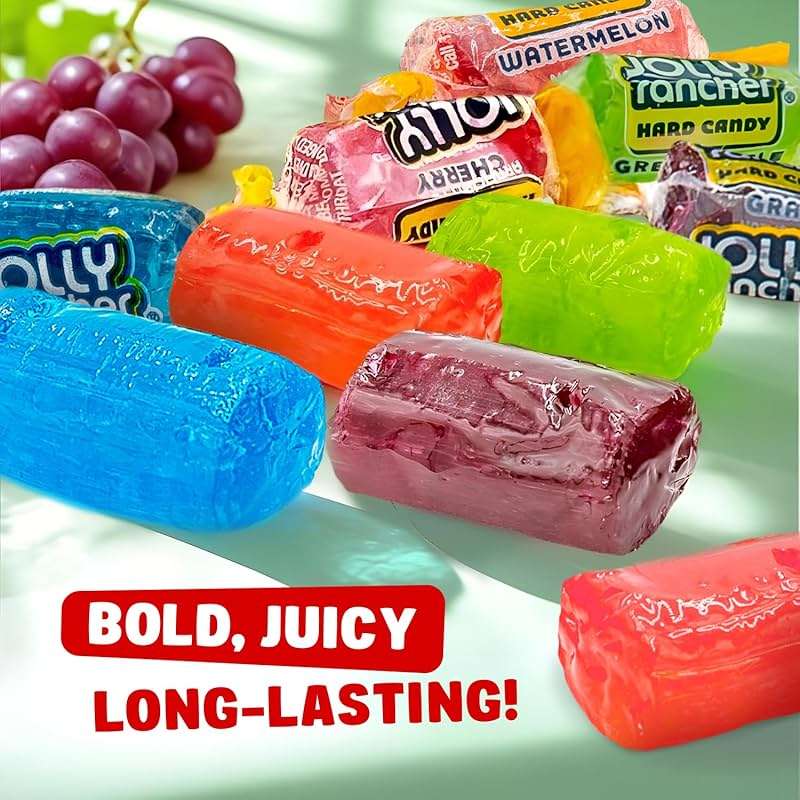 Jolly Ranchers Hard Candy ASSORTED 5 lb – Bulk Bag, 5 Original Flavors (Watermelon, Blue Raspberry, Cherry, Green Apple, Grape) - Image 3