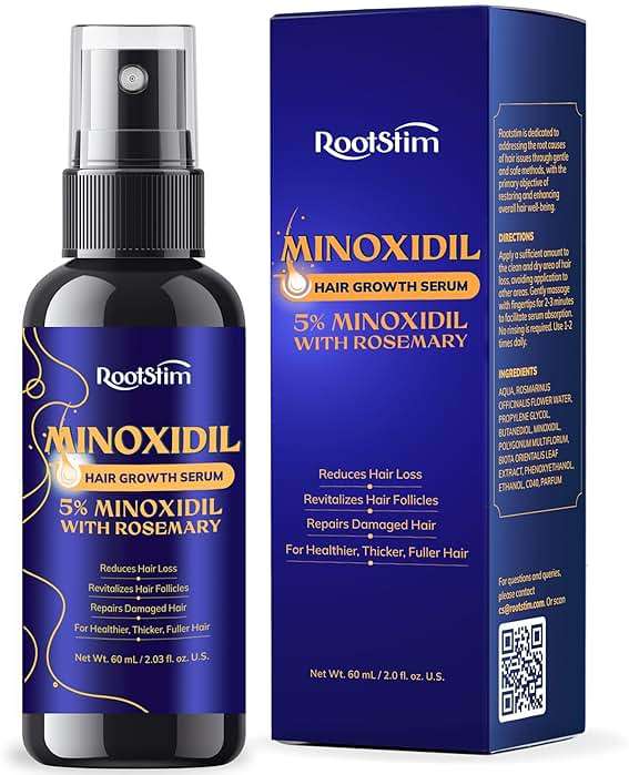 5% Minoxidil Hair Growth for Men and Women: Extra Strength Minoxidil Hair Loss Treatment Serum with Rosemary for Faster Stronger Thicker Hair Growth 60ML - Image 1