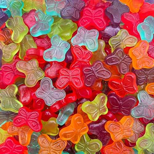 Gummy Butterflies | 1 Pound Bag | Mini Butterflies Gummy Candy in Assorted Fruit Flavors | Chewy Candy for Garden Themed Parties, Snacking, Gifting & Buffets - Image 1
