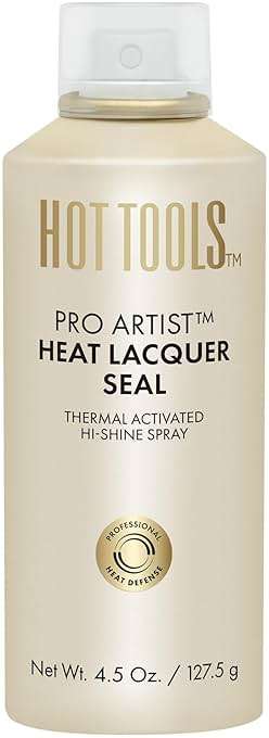HOT TOOLS Heat Protectant Hi-Shine Spray | Instantly Makes Hair Shinier, Minimizes Frizz & Gives Hair a Lacquered Finish | Protects Hair from Heat Damage without Use of Silicones - Image 1