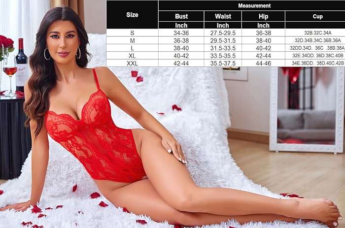 Avidlove Sexy Lingerie for Women Lace Teddy Bodysuit Deep V Cut Out Babydoll One Piece lingerie - Image 6