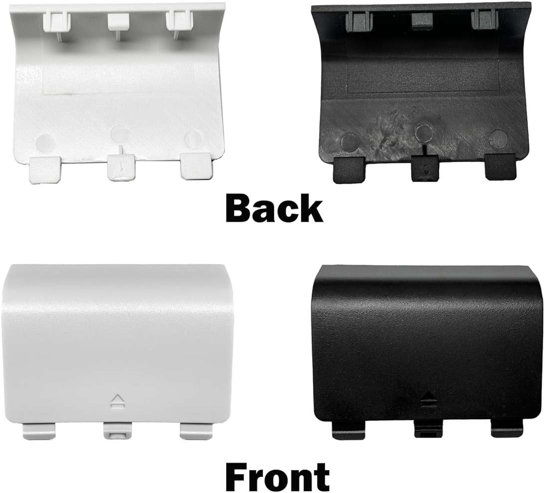 Battery Back Cover for Xbox Series S/X Controller, Battery Cover Door for Xbox Series S/X Controller, Battery Back Shell Repair Part Compatible with Xbox Series X/Series S Controller(2Black+2White) - Image 6