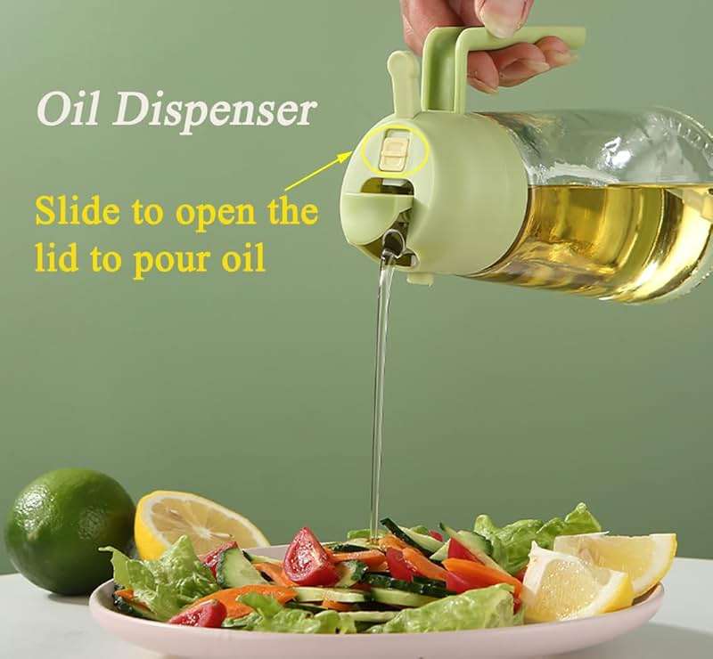 Olive Oil Sprayer Mister for Cooking,Olive Oil Dispenser Bottle 2 IN 1,17oz Oil Mister Spray Bottle,Premium Glass Oil Spritzer Bottle for Kitchen Air Fryer,Baking,Salad,Grilling,BBQ (Black 1 Pack) - Image 5