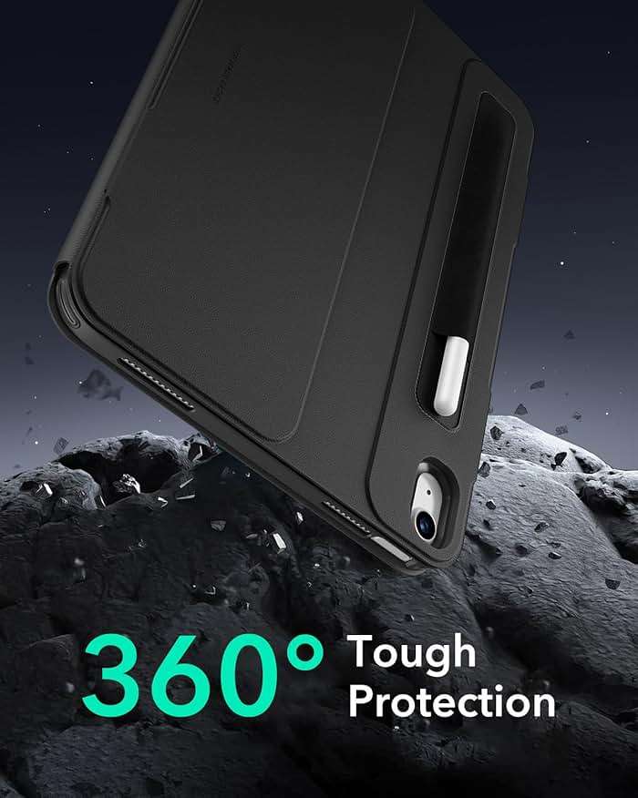 ESR for iPad A16 Case, iPad 11th/10th Generation Case (2025/2022), Removable Magnetic Cover with Pencil Charging & Storage, Adjustable Portrait/Landscape Stand, 9 Standing Angles, Shift Series, Black - Image 9