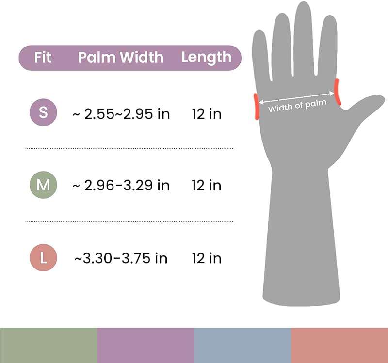 Rubber Cleaning Gloves for Dishwashing, 4 Pairs Reusable Kitchen Gloves for Washing Dishes and Household Cleaning, Colorful Dish Gloves with Flocked Lining and Non-Slip Grip, Pefect for Woman Men - L - Image 7