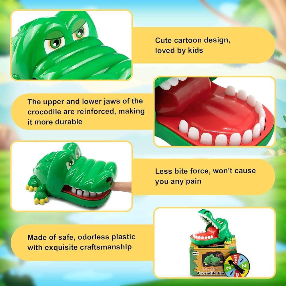 Upgraded Crocodile Teeth Dentist Game For Kids, Alligator Push Teeth Down, Funny Board Game - Image 5