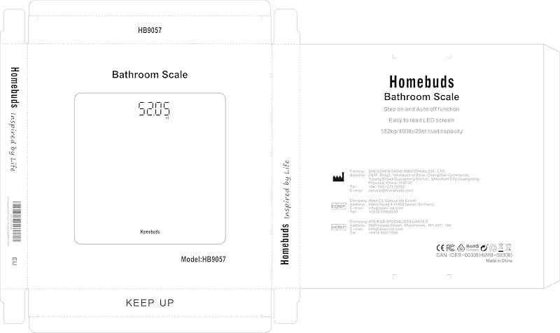 Homebuds Bathroom Scale for Body Weight, Precision 0.1lb by Our Professional Factory Since 2001, Weight Scale Step-On and White LED for Easy to View, 3*AAA Included, 400lb/182kg, Rose Gold - Image 10