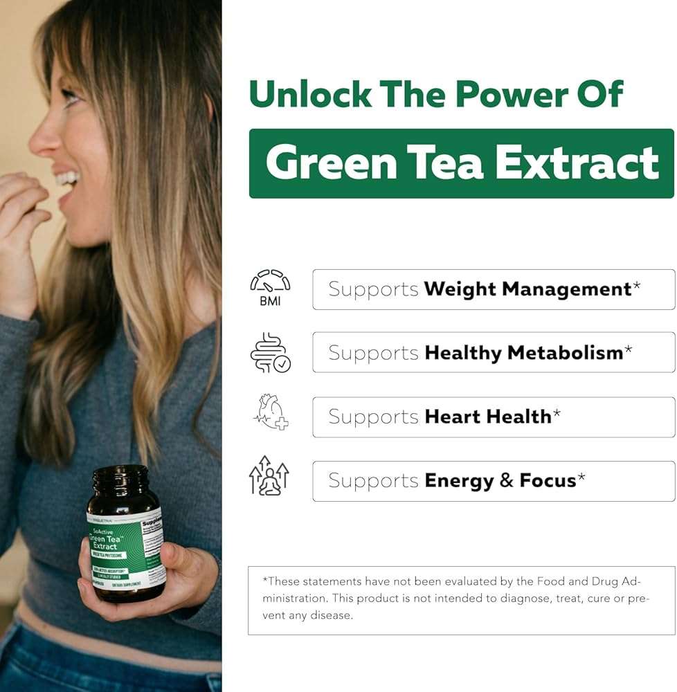 SoActive Green Tea™ Extract - Clinically Studied Green Tea Phytosome - Up to 200% Better Absorption & Bioavailability - Clinically Validated Dose - Supports Metabolism & Weight Management - 60 Caps - Image 4