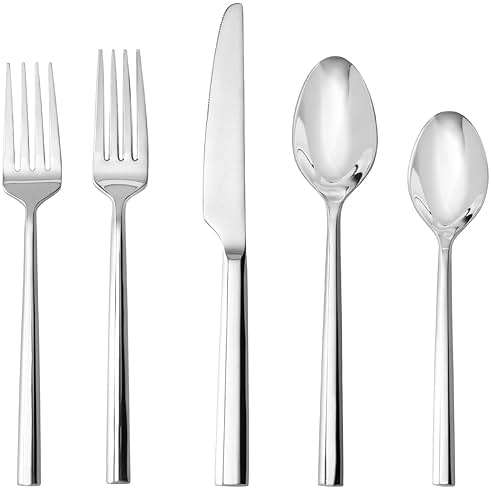 Fortessa Orson 18/10 Stainless Steel, 20 Piece Flatware Set (Service for 4), Silver - Image 1