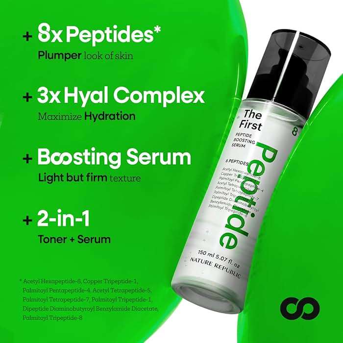 Nature Republic The First Peptide Boosting Serum – Niacinamide, Adenosine, Hydrating & Firming Facial Serum, for Fine Lines & Pores, Korean Skincare, 150ml / 5.07 fl oz - Image 3