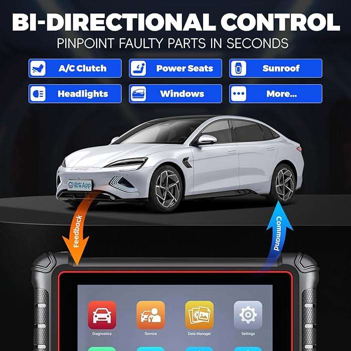 Autel Scanner MaxiCOM MK900, OE All-System OBD2 Scanner & Bidirectional Tool, 8in Up of MK808S MK808BT MX808S MK808Z, 3000+ Active Tests, 40+ Service, CAN-FD&DOIP, Smart Auto VI-N, FCA Auto Auth 11OS - Image 3