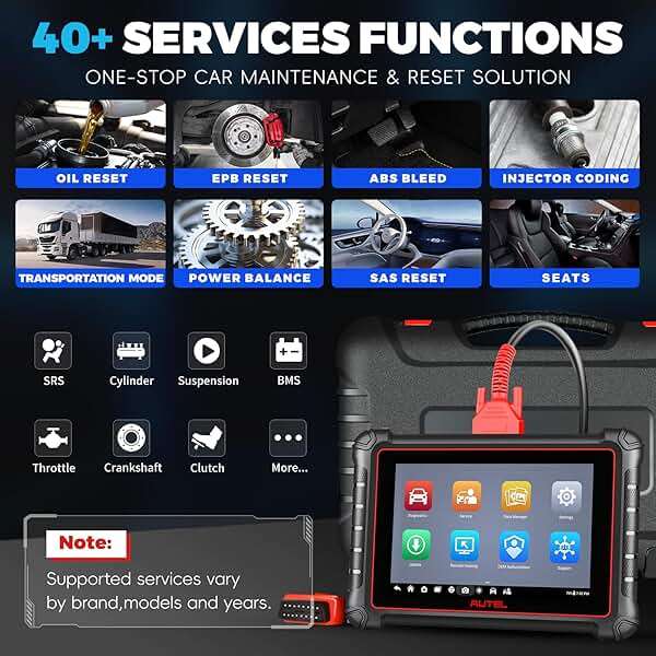Autel Scanner MaxiCOM MK900, OE All-System OBD2 Scanner & Bidirectional Tool, 8in Up of MK808S MK808BT MX808S MK808Z, 3000+ Active Tests, 40+ Service, CAN-FD&DOIP, Smart Auto VI-N, FCA Auto Auth 11OS - Image 4