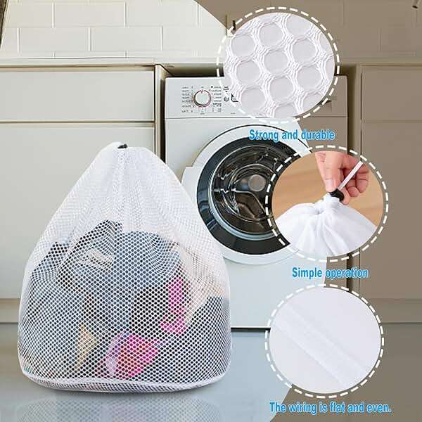 RUIQINQI Extra Large Mesh Laundry Bags Washing Bag 2Pack Delicates Bag and Pull net style Laundry Bag Jumbo for Washing Machine Large Mesh Bags for Blankets, Bedding, Coats, Toys (2PCS-XXXL) - Image 4