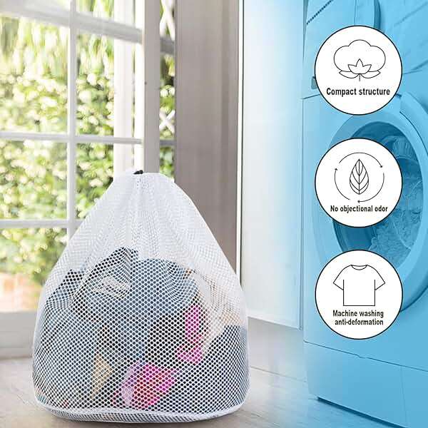 RUIQINQI Extra Large Mesh Laundry Bags Washing Bag 2Pack Delicates Bag and Pull net style Laundry Bag Jumbo for Washing Machine Large Mesh Bags for Blankets, Bedding, Coats, Toys (2PCS-XXXL) - Image 5