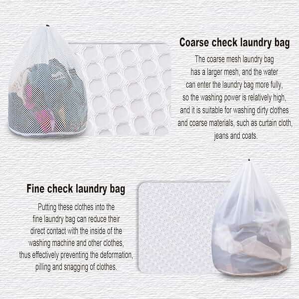 RUIQINQI Extra Large Mesh Laundry Bags Washing Bag 2Pack Delicates Bag and Pull net style Laundry Bag Jumbo for Washing Machine Large Mesh Bags for Blankets, Bedding, Coats, Toys (2PCS-XXXL) - Image 6