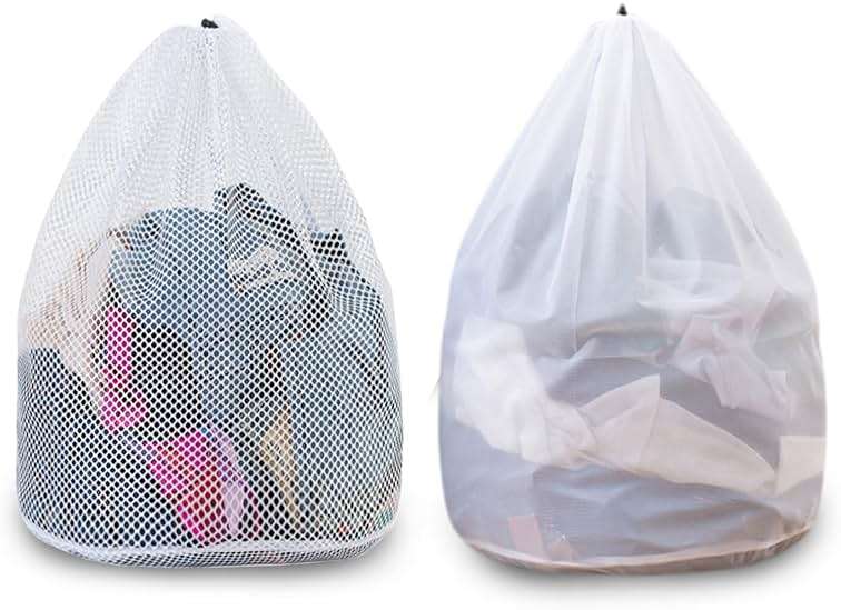 RUIQINQI Extra Large Mesh Laundry Bags Washing Bag 2Pack Delicates Bag and Pull net style Laundry Bag Jumbo for Washing Machine Large Mesh Bags for Blankets, Bedding, Coats, Toys (2PCS-XXXL) - Image 7