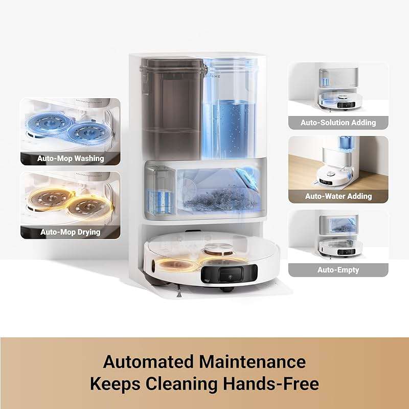 DREAME L10s Ultra Gen 2 Robot Vacuum and Mop, 10,000Pa Suction, MopExtend Tech, All-in-One Base Station, 75 Days Auto-Empty, Mop Self-Washing&Drying, Smart Obstacle Avoidance, Carpet Cleaning - Image 5