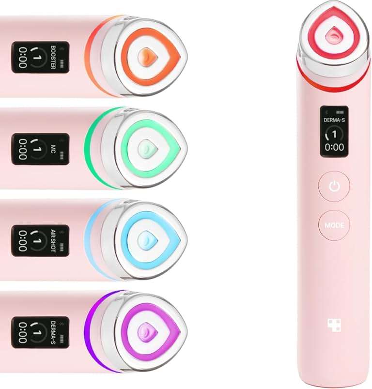 medicube Booster Pro | 6-in-1 Real Glass Glow Beauty Massager | for Clear, Radiant, Firmer-Looking Skin | Korean Skin Care | Pink - Image 1