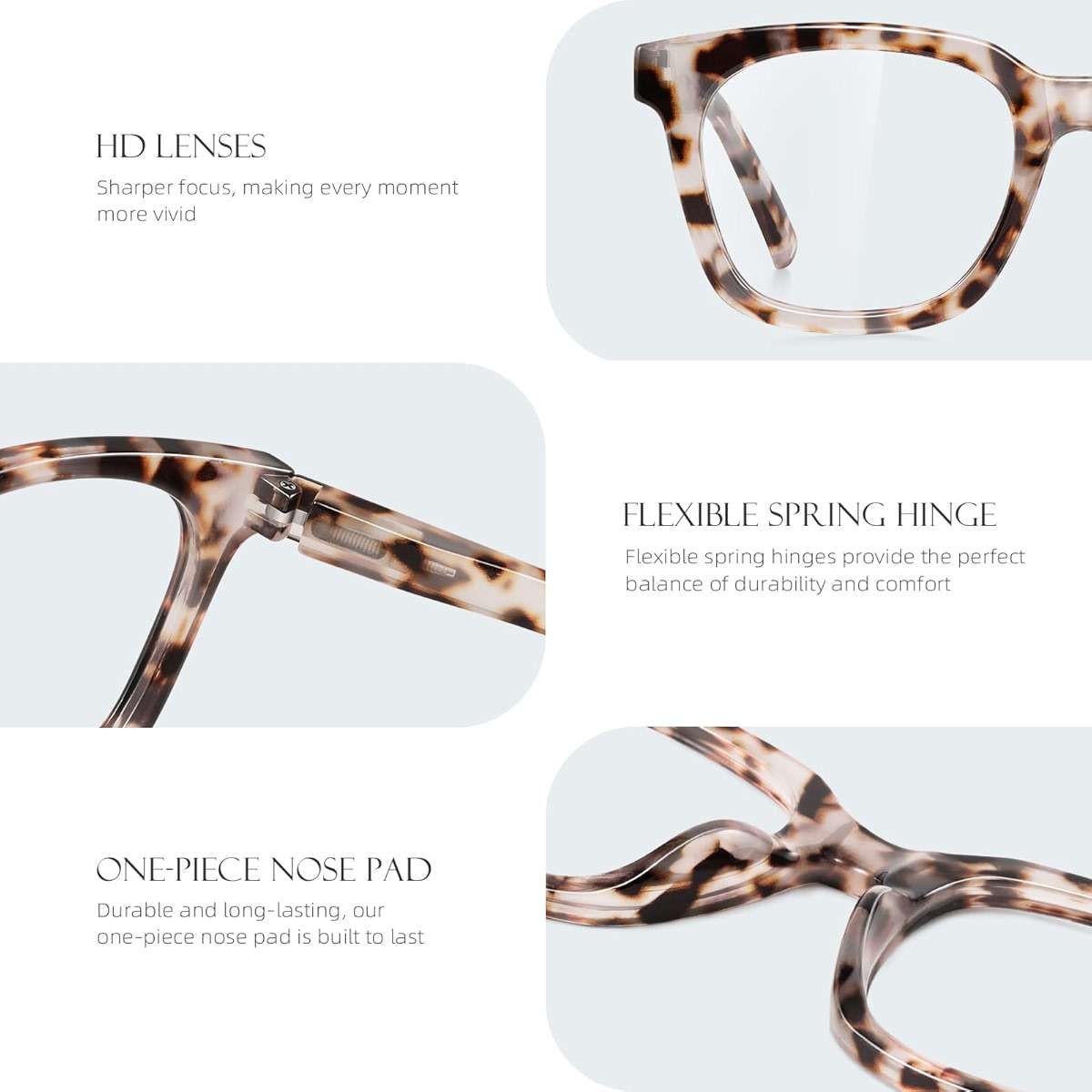 AIMISUV Reading Glasses for Women Men - Blue Light Blocking Magnifying Readers,Square Anti-Glare Computer Eyeglasses - Image 6