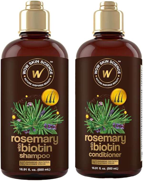WOW Skin Science Rosemary with Biotin Shampoo & Conditioner Duo 16.9 oz - Image 1