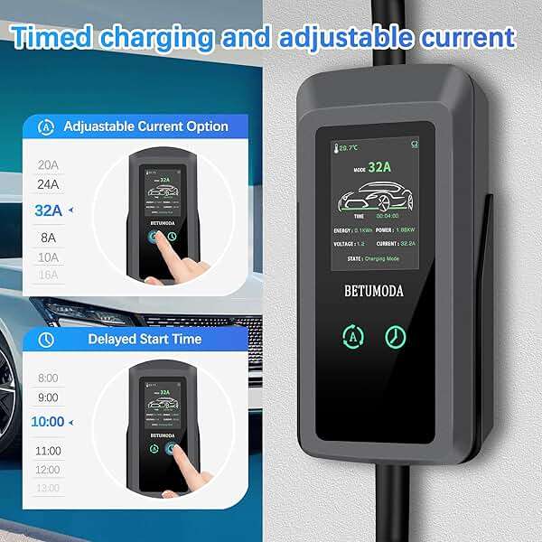BETUMODA Portable Level 1&2 EV Charger, 32 Amp, Portable Charger for Home and J1772, 23ft Cable, 240V, Charging Stations with LED Display, NEMA14-50 Plug, Current Adjustable.(Tesla Need Adapter) - Image 3