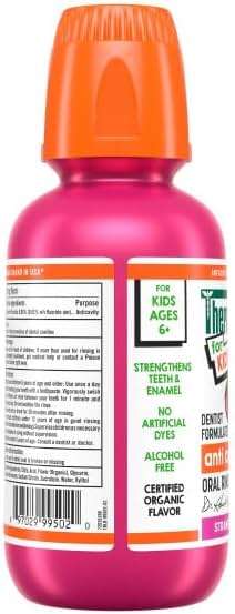 TheraBreath Kids Mouthwash with Fluoride, Organic Strawberry Splash, Anticavity, 10 fl oz & TheraBreath Kids Mouthwash with Fluoride, Organic Wacky Watermelon, Anticavity, 10 fl oz - Image 5