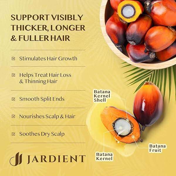 Jardient Batana Oil for Hair Growth: 100% Pure and Natural Batana Oil from Honduras Dr. Sebi Recommended - Promotes Hair Growth and Thickness for Women & Men 4.2 FL OZ - Image 2