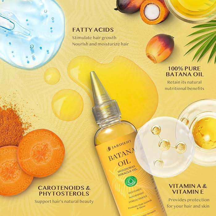 Jardient Batana Oil for Hair Growth: 100% Pure and Natural Batana Oil from Honduras Dr. Sebi Recommended - Promotes Hair Growth and Thickness for Women & Men 4.2 FL OZ - Image 3