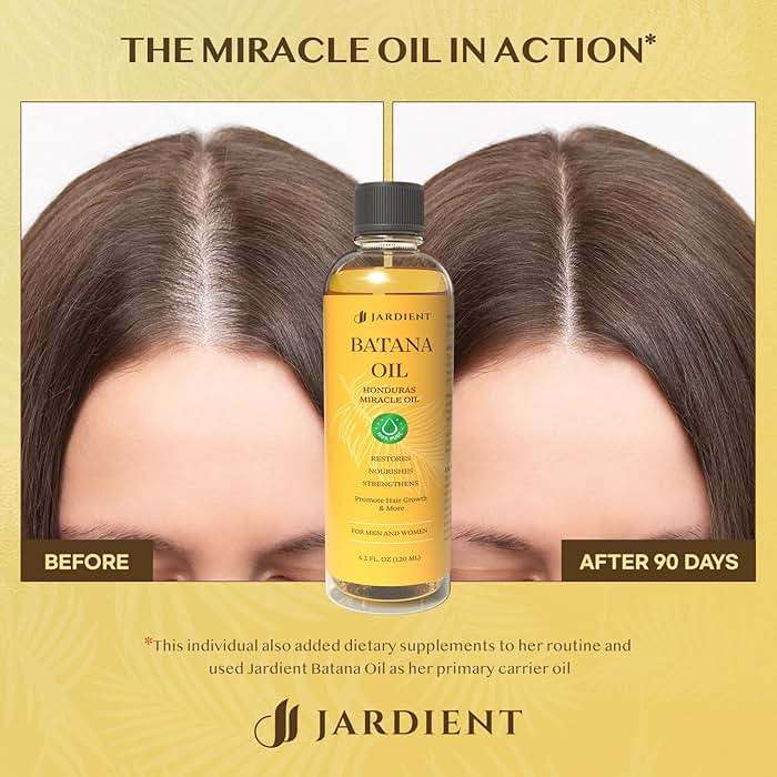 Jardient Batana Oil for Hair Growth: 100% Pure and Natural Batana Oil from Honduras Dr. Sebi Recommended - Promotes Hair Growth and Thickness for Women & Men 4.2 FL OZ - Image 6