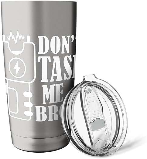 Don't Tase Me Bro Electric Taser Stainless Steel Insulated Tumbler - Image 6
