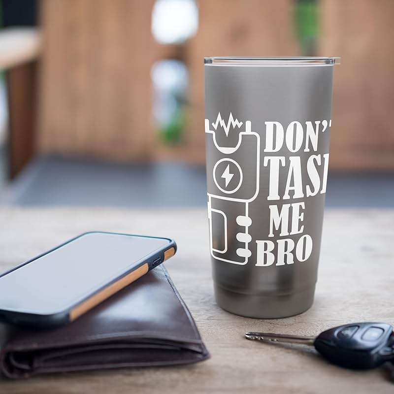 Don't Tase Me Bro Electric Taser Stainless Steel Insulated Tumbler - Image 7