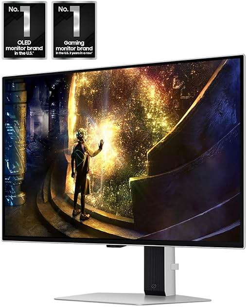 Samsung 27” Odyssey OLED G6 (G61SD) QHD & QD-OLED 240Hz 0.03ms FreeSync Premium Pro Gaming Monitor with Sleek Metal Design, 3 Year Warranty, US, LS27DG610SNXZA - Image 2