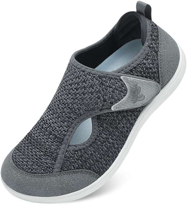 LeIsfIt Womens Wide Diabetic Shoes Adjustable Barefoot Walking Shoes Breathable Zero Drop Sneakers for Wide Width Arthritis Edema Feet - Image 1