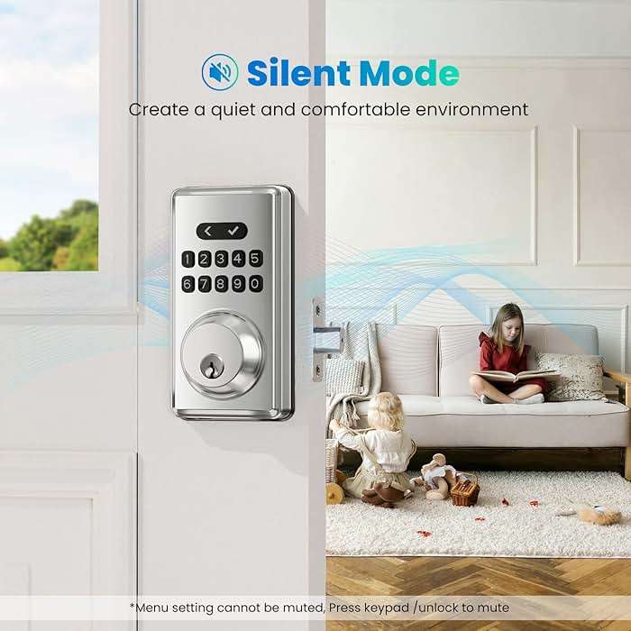 MOUSETRO Keyless Entry Door Lock Deadbolt with Keypad, Digital Smart Locks with Code, Auto Lock, Anti-Peeking Password, Easy Installation, Satin Nickel - Image 6