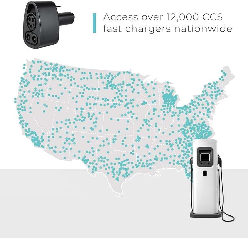 Lectron CCS to Tesla Adapter - 500A, 500V Tesla Charger Adapter - Compatible with All Tesla Models & CCS-Enabled NACS EVs - DC Fast Charging ONLY - NOT Compatible with Cybertruck (Black) - Image 2