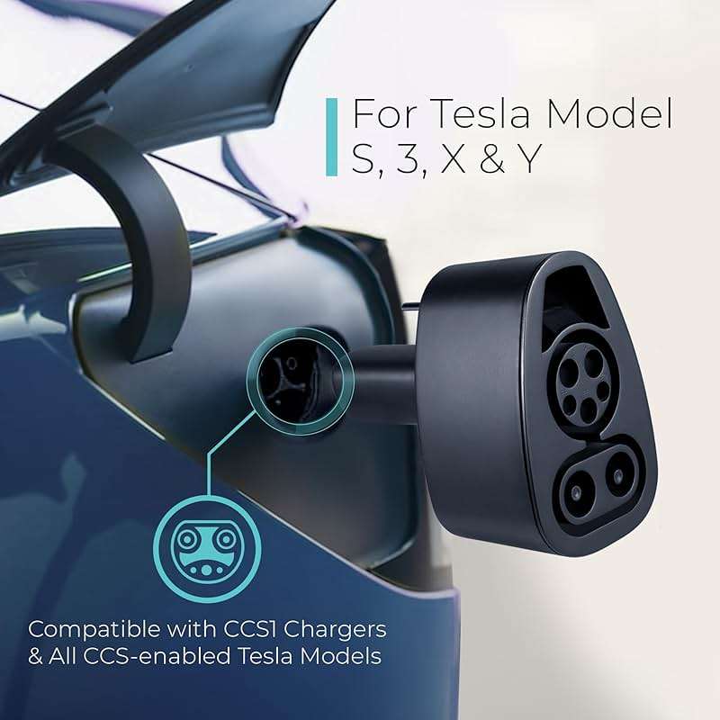 Lectron CCS to Tesla Adapter - 500A, 500V Tesla Charger Adapter - Compatible with All Tesla Models & CCS-Enabled NACS EVs - DC Fast Charging ONLY - NOT Compatible with Cybertruck (Black) - Image 6