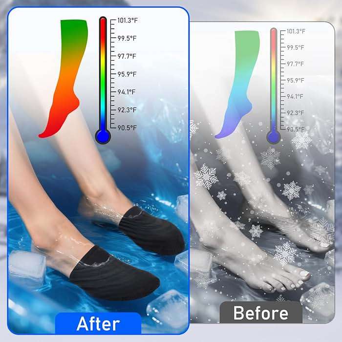 TOBWOLF 2 Pairs Ice Bath Toe Socks, 3MM Cold Plunge Toe Covers, M/L/XL Size Reusable Ice Bath Socks for Cold Plunge at Home - Image 3