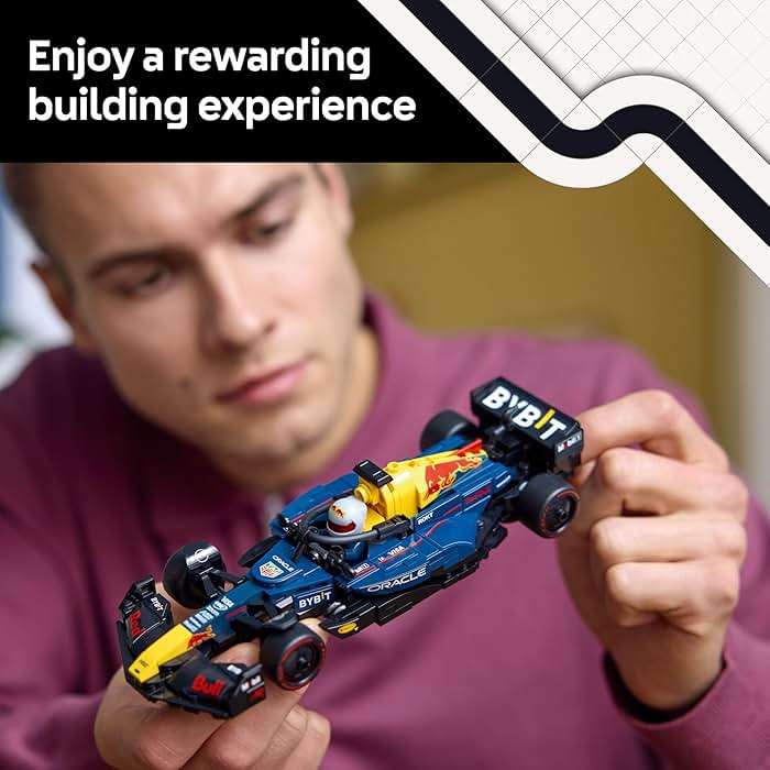 LEGO Speed Champions Oracle Red Bull Racing RB20 F1 Race Car Model Kits - Building Set for Adults, Ages 18+ with Realistic Features - Red Bull F1 DIY Crafts for Display - Gift Idea for Fans - 77243 - Image 3