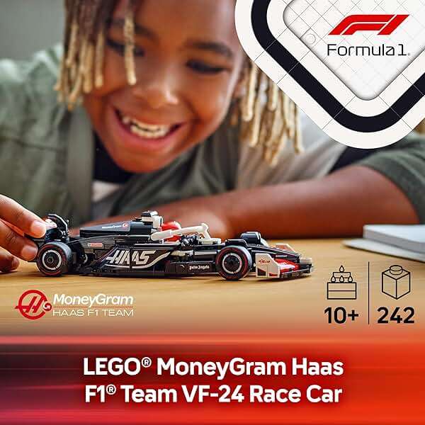 LEGO Speed Champions MoneyGram Haas F1 Team VF-24 Race Car Toy - Building Set for Kids, Boys & Girls, Ages 10+ - Toy Car for F1 Fans - Gift Idea for Birthday - 77250 - Image 2